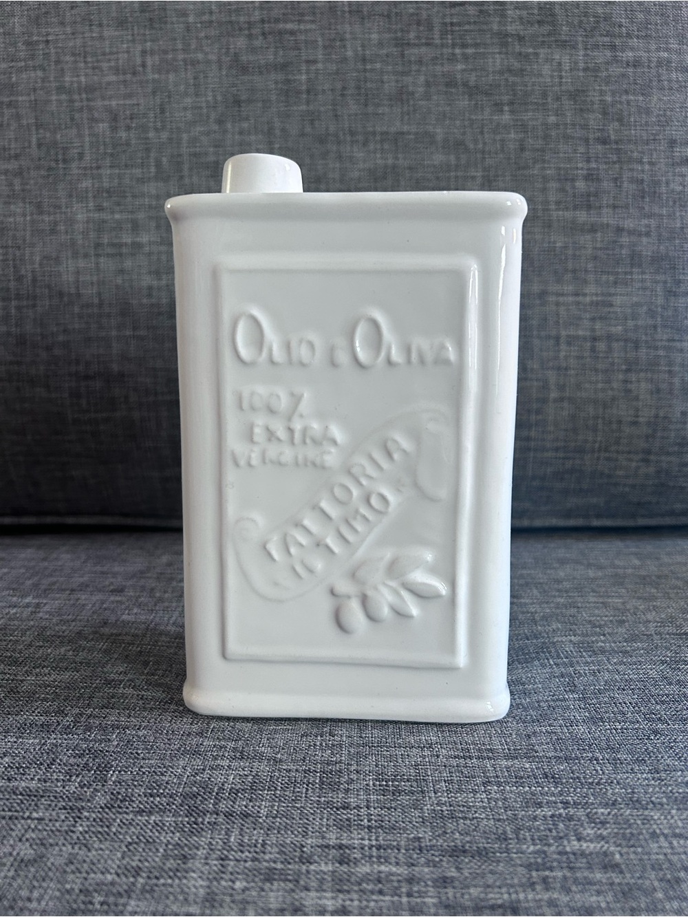Anthropologie Cucina Stoneware White Olive Oil Cruet